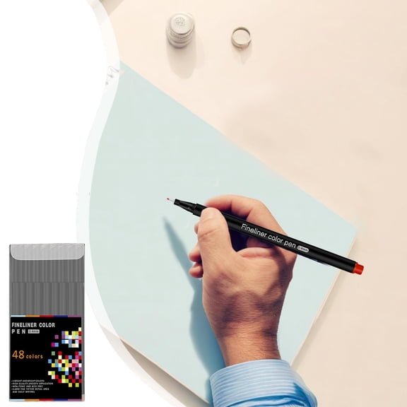ZZkhGO Fine Line Drawing Pen, Black Ink Sketch Marker, Precision Needle Tip for Art Comics Illustration