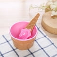 thumbnail image 1 of ZZkhGO Ice Cream Bowl Spoon Set, DIY Dessert Bowl with Spoon, Reusable Plastic Party Bowls for Kids Festive Events Candy Desserts, 1 of 4
