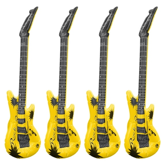 Staron Large Inflatable Guitar, 4pcs Kids Toy for Fancy Dress Party Stage Props, Simulation Musical Instrument