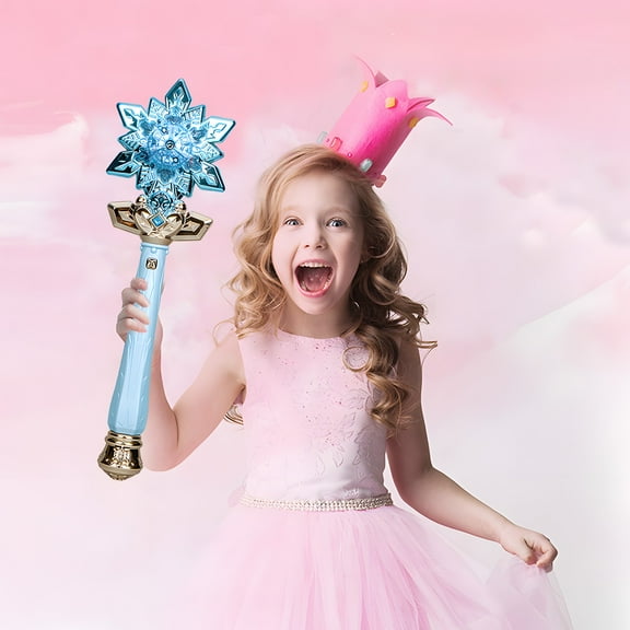 ZZkhGO Magical Wand Toy, Luminous Stick with Sound Light Spray Effects, Ice Snow Fantasy Toy for Girls Kids Role Play