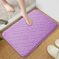 thumbnail image 1 of Staron Memory Foam Bath Mat 24 x 16", Bath Mats for Bathroom (Purple), Extra Soft Absorbent Machine Washable Bathroom Rugs Non Slip Bath Rug Bathroom Mat for Shower Floors, 1 of 6