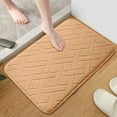 thumbnail image 1 of Staron Memory Foam Bath Mat 24 x 16", Bath Mats for Bathroom (Yellow), Extra Soft Absorbent Machine Washable Bathroom Rugs Non Slip Bath Rug Bathroom Mat for Shower Floors, 1 of 6