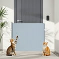 thumbnail image 1 of Staron PVC Pet Gate, No-Drill Jump Proof Cat Barrier Retractable Pet Fence with Strong Clips, Expandable Dog Gate for Doorway, Transparent Pet Door Stop and Partition for Cats Dogs, White, 1 of 6