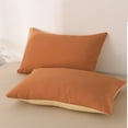 thumbnail image 1 of Staron Pillows Cases Queen Size Set of 2, Soft Orange Pillow Cases with Envelope Closure Pillow Covers Standard Size, 29x19", 1 of 6