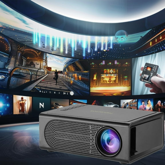 Staron Portable Mini Projector with 1080p HD Support, LED Home Theater for Movies and Presentations, Compatible with HDMI USB and Audio Interfaces
