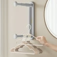 thumbnail image 1 of ZZkhGO Retractable Hanger Organizer, Wall Mounted Clothes Rack, Multi Purpose Storage Holder for Towels Bags, 1 of 7