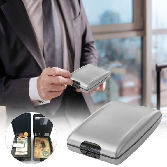 Staron Slim Aluminum Card Guard Case, RFID Blocking Wallet for Credit Cards IDs, Metal Cash Holder