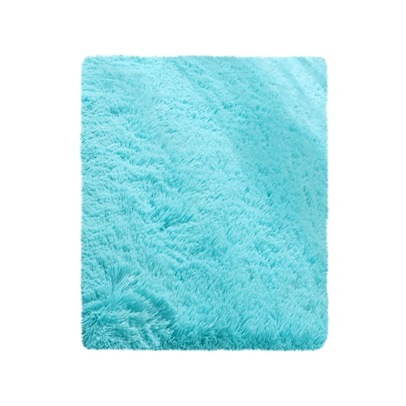 Staron Soft Non-Slip Area Carpet, 50x160cm Dining Room Home Bedroom Floor Rug, Polyester Fluffy Carpet with Durable Foam Bottom for Living Room Dorm Nursery, Sky Blue