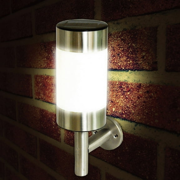 Staron Stainless Steel Solar Wall Light, IP44 Waterproof LED for Garden Patio Balcony, Outdoor Sconce