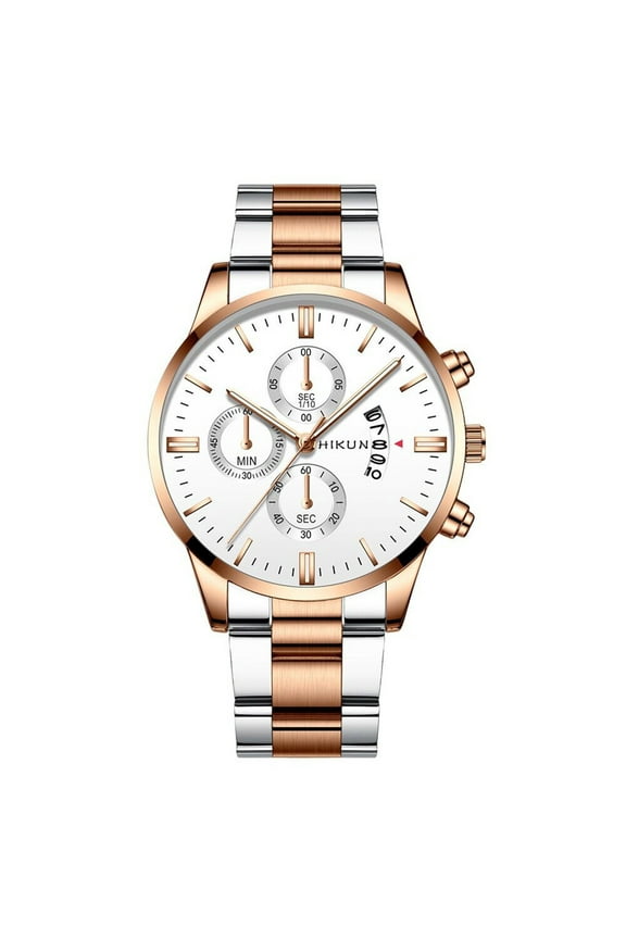 Steel Dial Men's Quartz Watch, Sleek Fashion Timepiece with Tempered Glass for Casual Formal Occasions, Wrist Timepieces