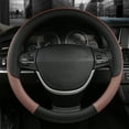 thumbnail image 1 of ZZkhGO Steering Wheel Cover, Leather Breathable Handle Cover, Embossed Non-Slip Grip with Diamond Texture for Multiple Car Models, 1 of 6