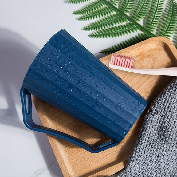 ZZkhGO Toothbrush Cup with Handle, Household Mouthwash Rinsing Cup, Multi Purpose Bathroom Organizer for Daily Care