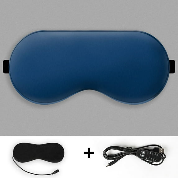 ZZkhGO USB Temperature Control Eye Mask, Simulated Silk Heating Compress, Shading Sleep Mask for Lunch Break Relaxation