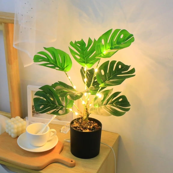 Staron USB Twig Lights Potted Plant, LED Simulation Tree for Holiday Decoration Night Light, Indoor Glow
