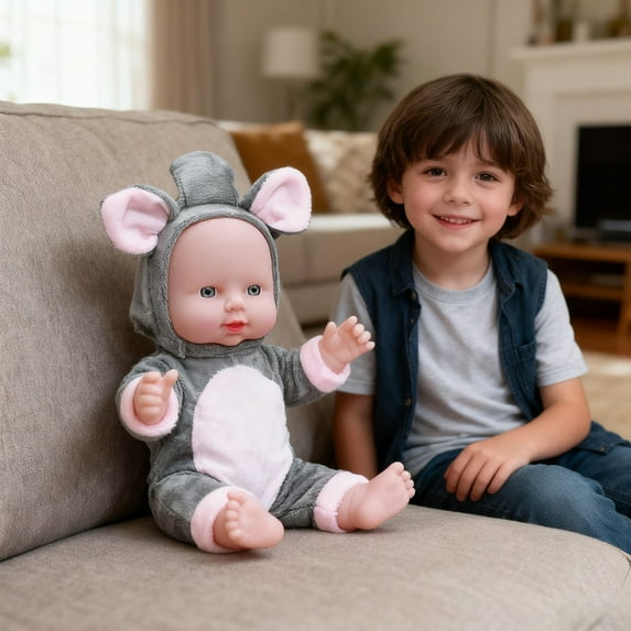 Staron Vinyl Talking Doll with Interactive Sounds, Washable Soft Rubber Toy for Kids, Educational Play House Doll for Children and Pretend Play