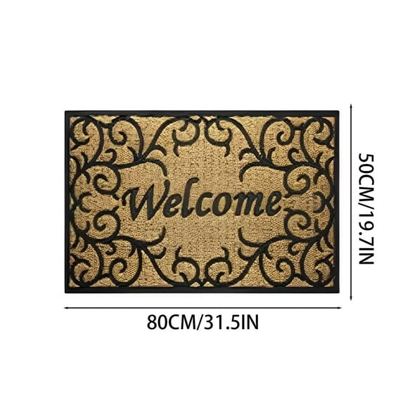 Staron Welcome Doormat for Summer, Outdoor Non-Slip Entrance Carpet for Porch and Home, Decorative Mat