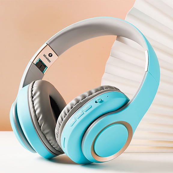 ZZkhGO Wireless Bluetooth Headset, Metal Telescopic Large Earmuff, Foldable Gaming Headphones with Microphone