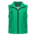 thumbnail image 1 of Staron Women Breathable Fishing Vest Sleeveless Zip Collared Casual Loose Outdoor Travel Hiking Waistcoat, Green L, 1 of 4