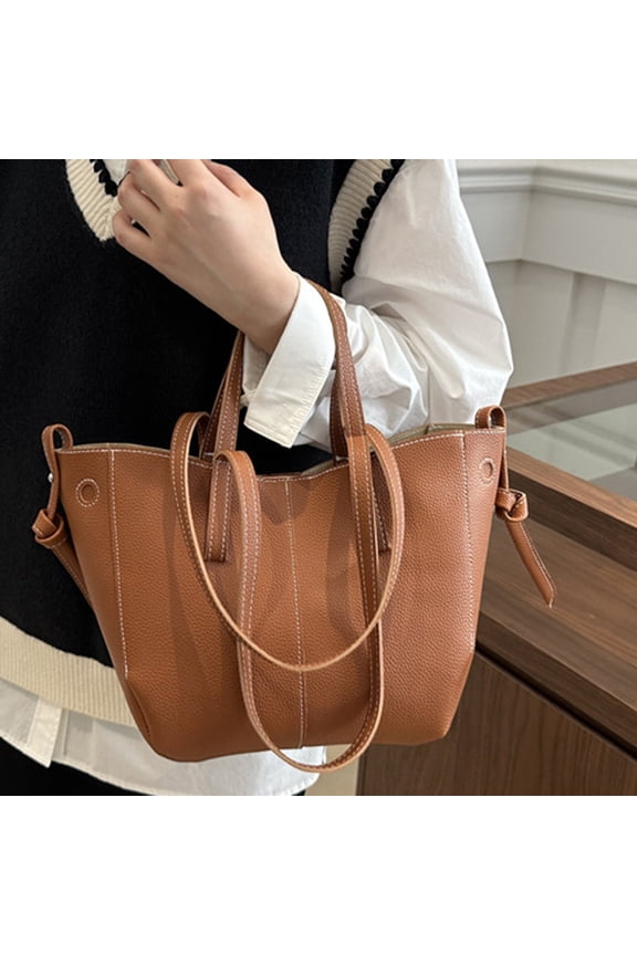 Women Fashion Tote Messenger Bag, Casual Texture Shoulder Bag, Versatile Crossbody Purse for Fall Winter Outfits