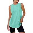 thumbnail image 1 of Staron Women Sleeveless Tank Tops Round Neck Loose Fit Casual Basic Blouse Yoga Running Tennis Workout Tops, Green XXL, 1 of 7