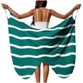 thumbnail image 1 of Staron Women's Beach Cover Up Sarong Wrap Dress Sheer Draped Adjustable Strap High Slit Casual Vacation Resort Wear, Green L, 1 of 7