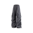 thumbnail image 1 of Staron Women's Cargo Pants with Multiple Pockets Drawstring Waist Loose Casual Breathable Outdoor Sports Hiking Workout Jogger Pants, Dark Gray M, 1 of 4