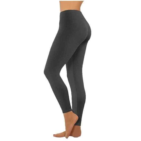 Staron Women's Casual High Waist Wide Leg Yoga Pants with Pockets Stretchy Elastic Lounge Sleepwear Comfy Relaxed Full Length Trousers, Dark Gray L