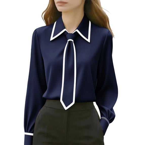 Staron Women's Casual Oversized Short Sleeve Blouse Round Neck Loose Pullover Sweater Top, Navy S