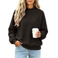thumbnail image 1 of Staron Women's Fall Winter Crew Neck Long Sleeve Loose Casual Comfy Knit Sweater Pullover Black 3XL, 1 of 7