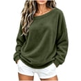 thumbnail image 1 of Staron Women's Fall Winter Off Shoulder Long Sleeve Oversized Comfy Casual Sweater Top Army Green L, 1 of 7