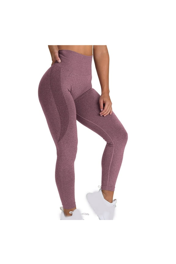 Women's High Waist Wide Leg Pants Yoga Flare Pants Casual Loose Elastic Waist Solid Color Workout Gym Trousers, Pink M