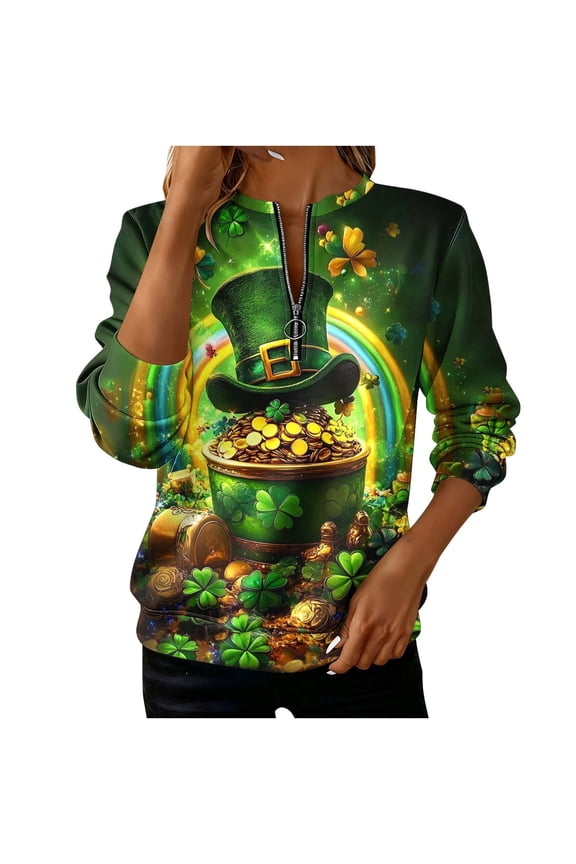 Women's Loose Sweatshirt Casual Long Sleeve Round Neck Funny Print Tunic Blouse Comfy Relaxed Fashion Top for Spring Fall Winter, XXL