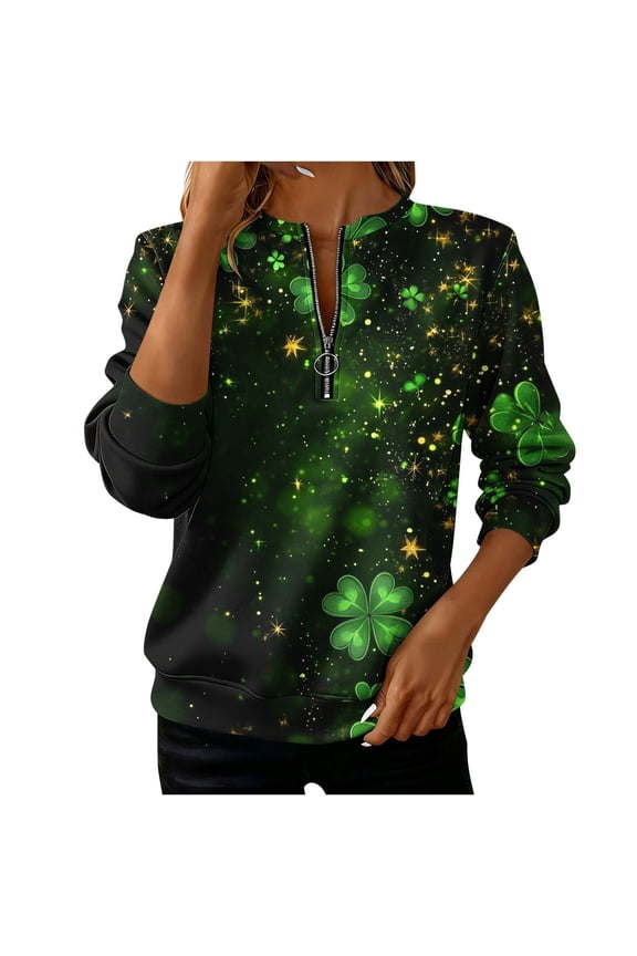 Women's Loose Sweatshirt Casual Long Sleeve Round Neck Tunic Top Funny Print Blouse Comfy Relaxed Fashion Trendy for Home Travel, XXL