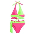 thumbnail image 1 of Staron Women's Sling Hollow Bikini Swimsuit Two Piece Set with Removable Padded Bra High Cut Bathing Suit for Beach Pool Vacation, Green M, 1 of 7