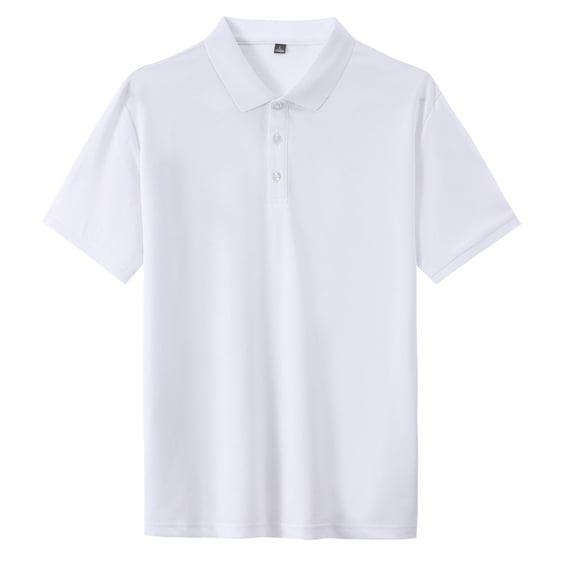 Staron Women's Summer Loose Shirt Plus Size Button Down Collar Short Sleeve Casual Basic Fashion Top, White XXL