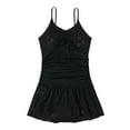 thumbnail image 1 of Staron Women's Swimsuit One Piece Monokini Camisole Solid Color Casual Beach Vacation Poolside Swimwear with Removable Bra Pads, Black XL, 1 of 7