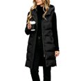 thumbnail image 1 of Staron Women's Winter Vest Hooded Zip Up Lightweight Casual Sleeveless Solid Loose Quilted Puffer Vest Black XL, 1 of 6