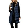 thumbnail image 1 of Staron Women's Winter Vest Hooded Zip Up Lightweight Casual Sleeveless Solid Loose Quilted Puffer Vest Navy L, 1 of 6