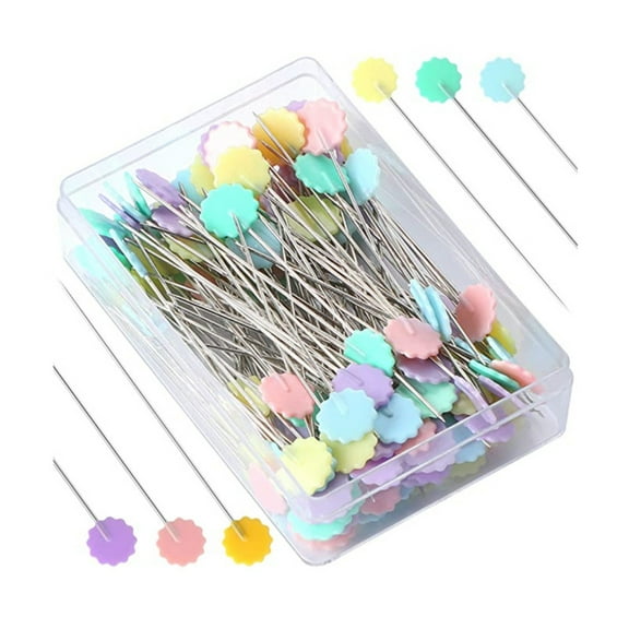 Staron under $5 100-Piece Button Fixing Pins, Multi-Color Positioning Needles for DIY Sewing Crafts, Sewing Pins for Fabric Garment Making