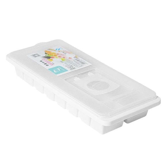 Staron under $5 16-Cavity Ice Tray Box with Lid Cover, Plastic Jelly Freezer Mould Maker Non-Stick, Ice Making Tool