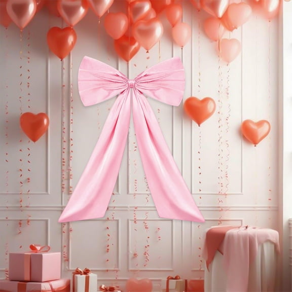 Staron under $5 20 Inch Large Bow Decoration Multicolor Fabric, Party Wedding Decor for Wall Christmas Tree, Big Bow for Baby Shower Birthday Events