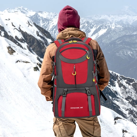 Staron under $5 50L Hiking Backpack Waterproof Mountaineering Bag, Lightweight Load Reduction Travel Pack, Outdoor Camping Backpack for Men Women