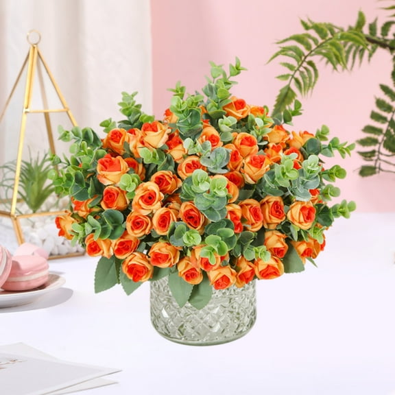 Staron under $5 Artificial Flowers Bouquet, Simulation Roses for Home Decor, Fake Flowers for Wedding Gardening Arrangements