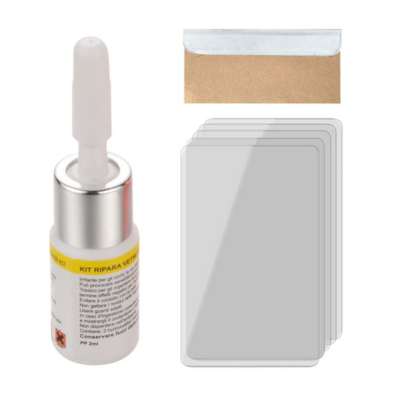 Staron under $5! Automotive Glass Repair Fluid 3ml, Windshield Crack Chip Fix Kit with Cured Film, Window Restoration Tool