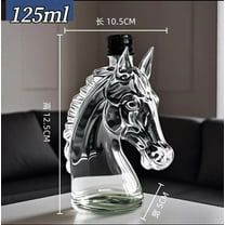 Staron under $5! Borosilicate Glass Horse Head Whiskey Bottle, Unique Decanter for Home Bar Decor, Elegant Spirit Container for Dining Room Gifting