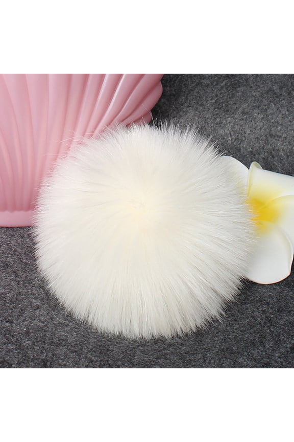 under $5 Faux Fur Pompom 10cm for Knitting Hats, DIY Craft Accessory for Keychain Beanie, Fluffy Hat Topper