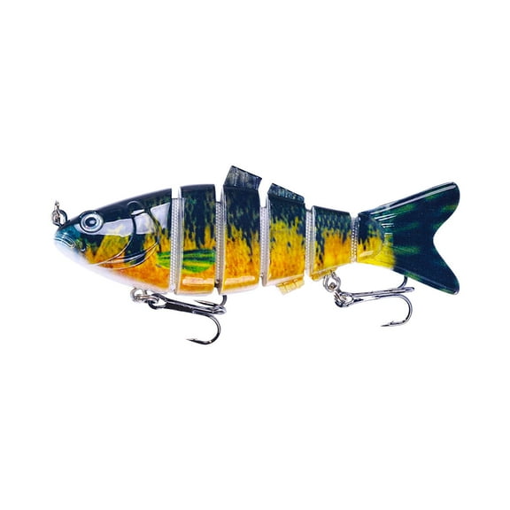 Staron under $5 Multi-Section Swimming Fishing Lure 10cm, Realistic Hand-Painted Hard Bait with Rattles, Bass Trout Catfish Tackle