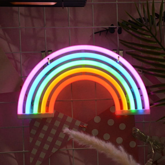 Staron under $5! Neon Signs LED Lighting Wall Decor, PVC Art Decorative Lights for Party Kids Room, Battery USB Operated Lamp