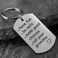 thumbnail image 1 of Staron under $5 Personalized Keychain with Inspirational Message, Stainless Steel Gift for Grandma and Grandpa, Safety Reminder Tag, 1 of 5