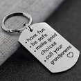 thumbnail image 1 of Staron under $5 Personalized Keychain with Inspirational Message, Stainless Steel Gift for Grandma and Grandpa, Safety Reminder Tag, 1 of 3